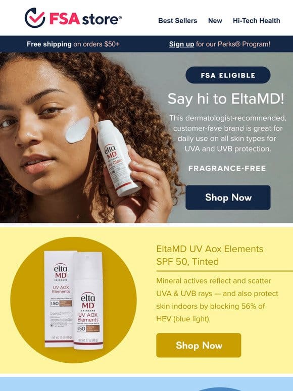 EltaMD suncare is here (& FSA eligible!)