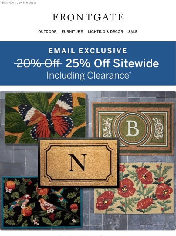 Email Exclusive: 25% off sitewide for email subscribers starts now!
