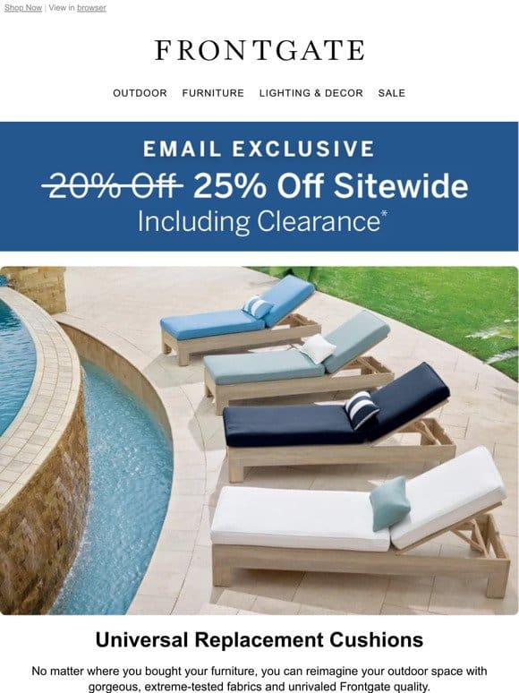 Email Exclusive: 25% off sitewide for email subscribers starts today!