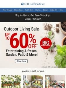 Ends Soon! Garden & Patio Up to 60% Off!