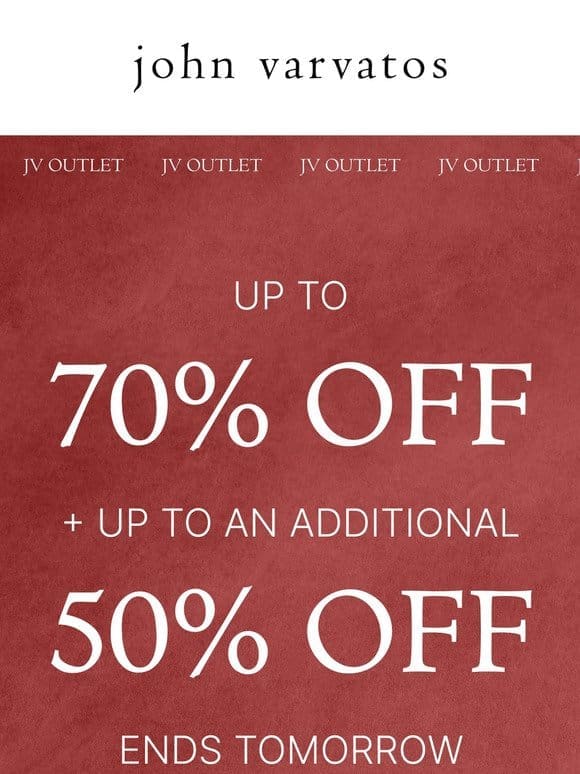 Ends Soon: Up to 70% off Outlet + more