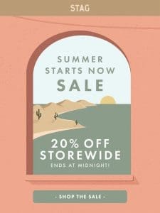 Ends Tonight: 20% Off Storewide
