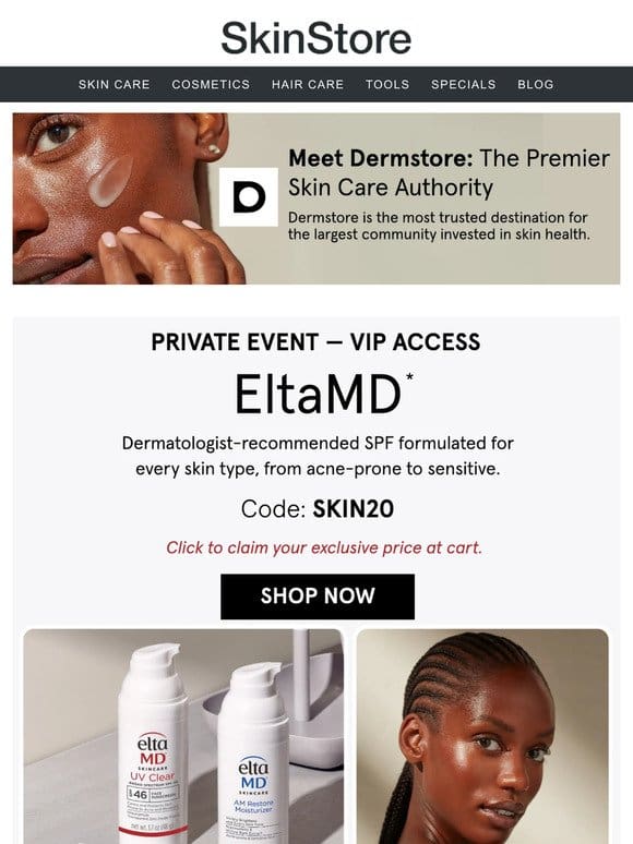 Ends soon: EltaMD VIP pricing at Dermstore