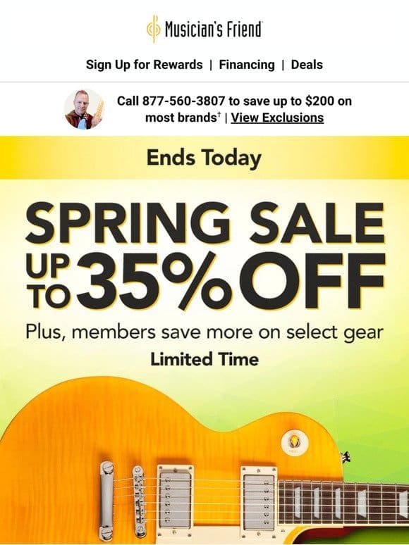 Ends today: Spring Sale