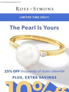 Enjoy an EXTRA 10% OFF all pearl jewelry to start off June with some shine ✨