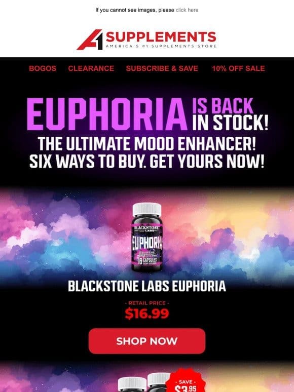 Euphoria is Back in Stock!