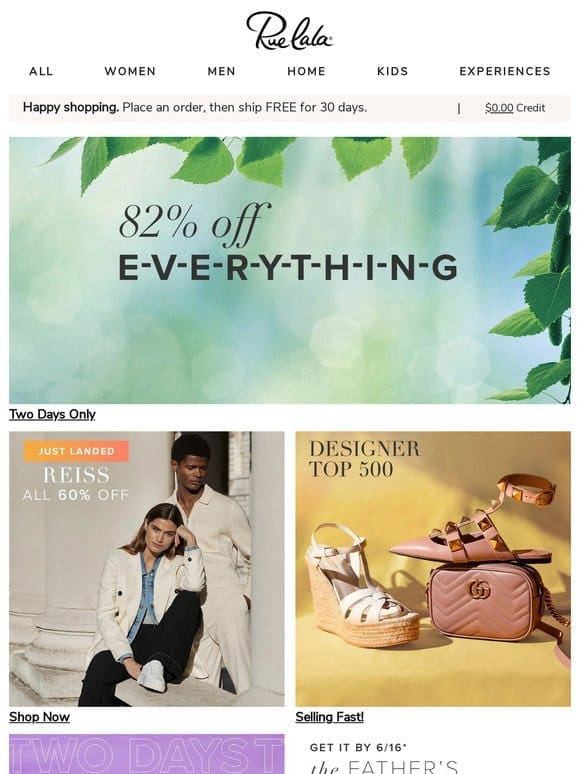 Everything ? 82% OFF ?? TWO DAYS