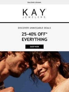 Everything is 25-40% OFF ?