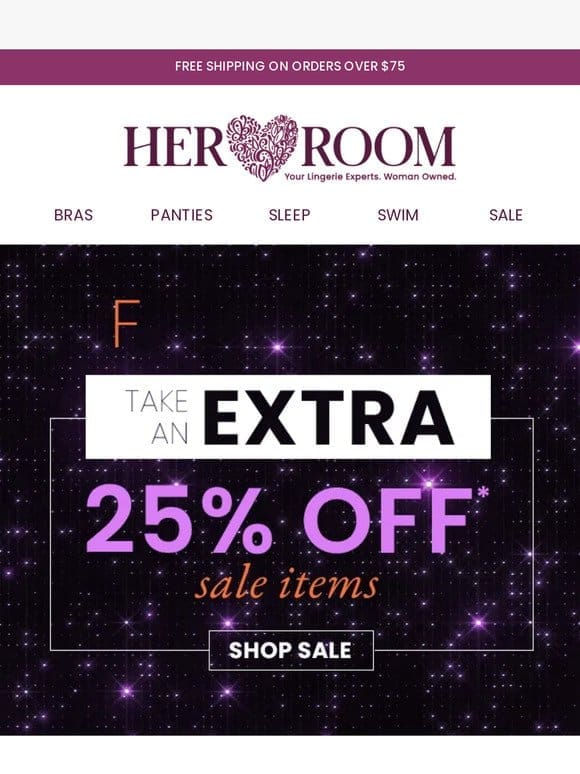 Extra 25% Off Sale Items!