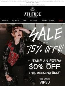 Extra 30% off the SALE