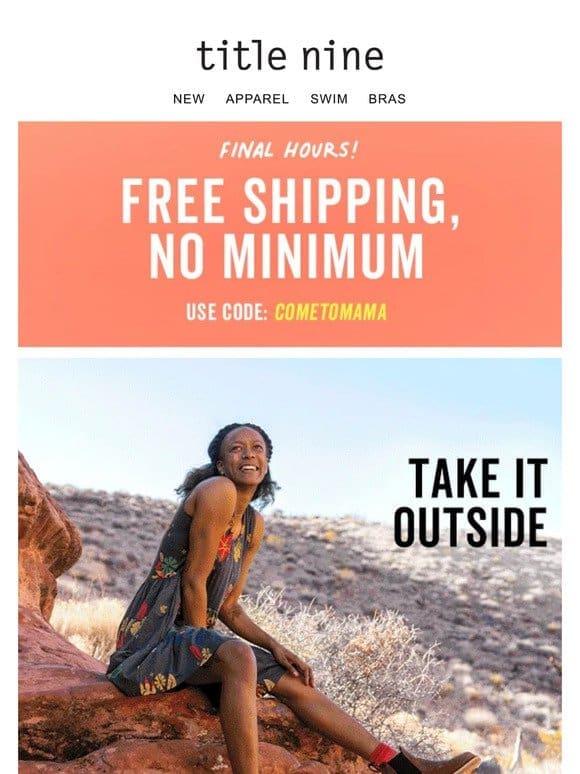 FINAL HOURS! Free shipping sitewide