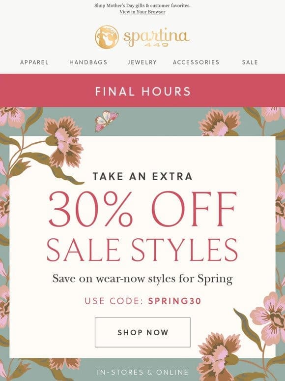 FINAL HOURS for an Extra 30% OFF