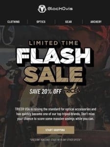 FLASH SALE – 20% OFF all Tricer USA