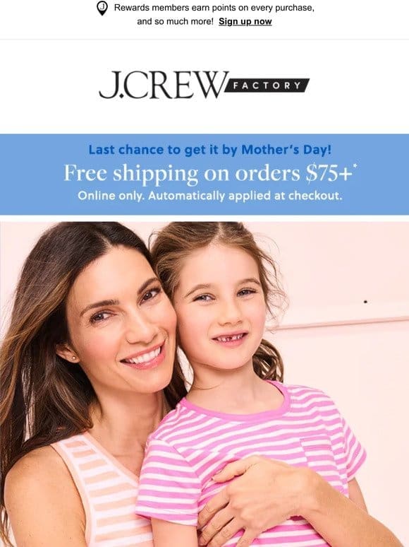 FREE SHIPPING: Last day to get outfits & gifts for Mother’s Day!