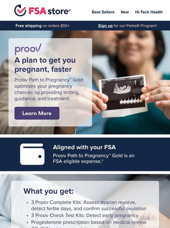 FSA eligible treatment to help you get pregnant: Proov