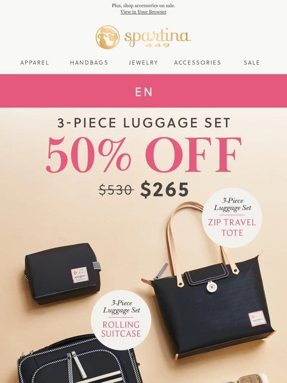 Final Call: 50% OFF Luggage Sets