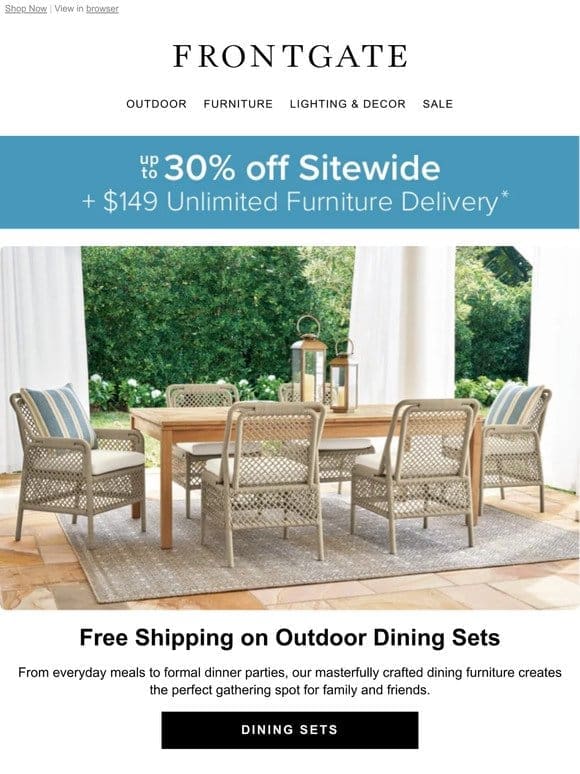 Final Day for up to 30% off sitewide + $149 unlimited furniture delivery.