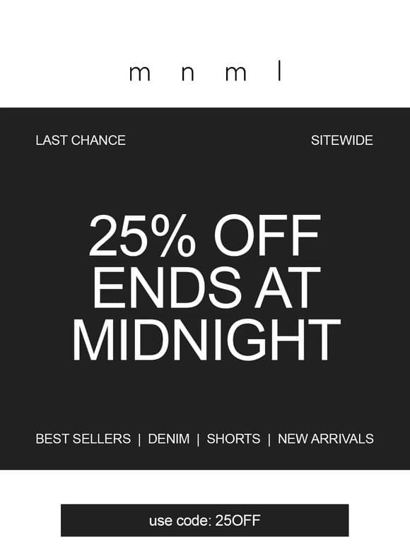 Final Hours: 25% OFF Sitewide ⌛