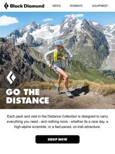 Find Freedom with our Distance Packs