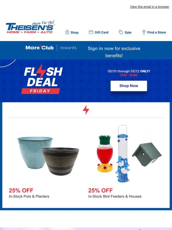 Flash Deal Friday ⚡️25% Off Pots & Planters!