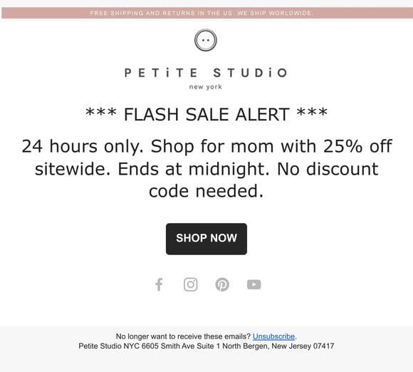 Flash Mother’s Day SALE   25% Off for 24 Hours