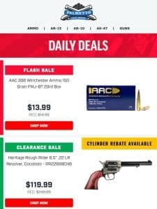 Flash Sale! | AAC .308 Winchester 150gr FMJ 20rds $13.99/Box!