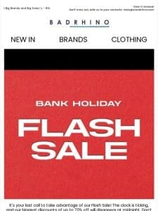 Flash Sale Ends Tonight