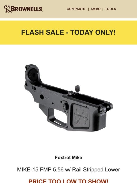 Flash Sale: Foxtrot Mike Mike-15 lower w/ pic rail
