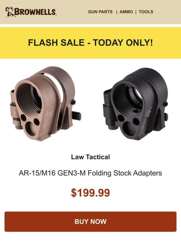 Flash Sale: Law Tactical Folding Stock Adapter