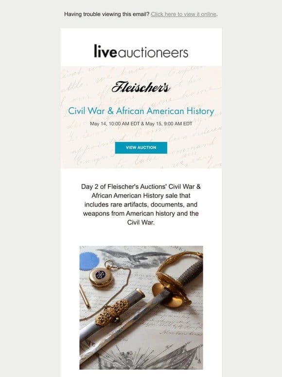 Fleischer’s Auctions | Civil War & African American History