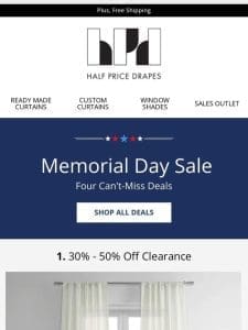 Four Can’t-Miss Memorial Day Deals