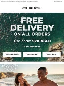 Free Delivery This Weekend! Use Code SPRINGFD