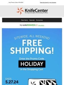 Free Shipping + Huge Memorial Day Sale!
