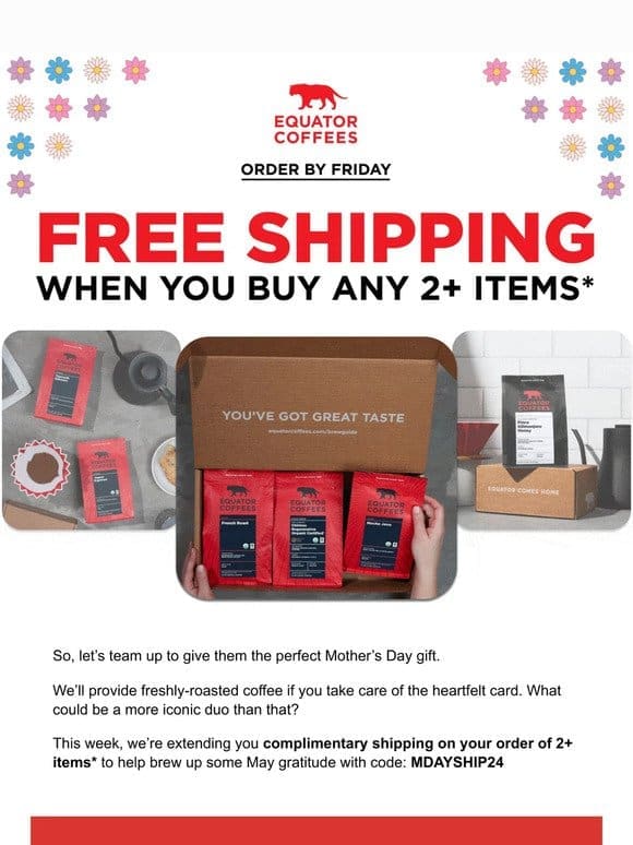 Free Shipping for any two items ☕️ ❤️