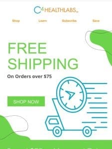 Free Shipping on Orders over $75