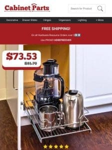 Free Shipping on Pullout Organizers $99+