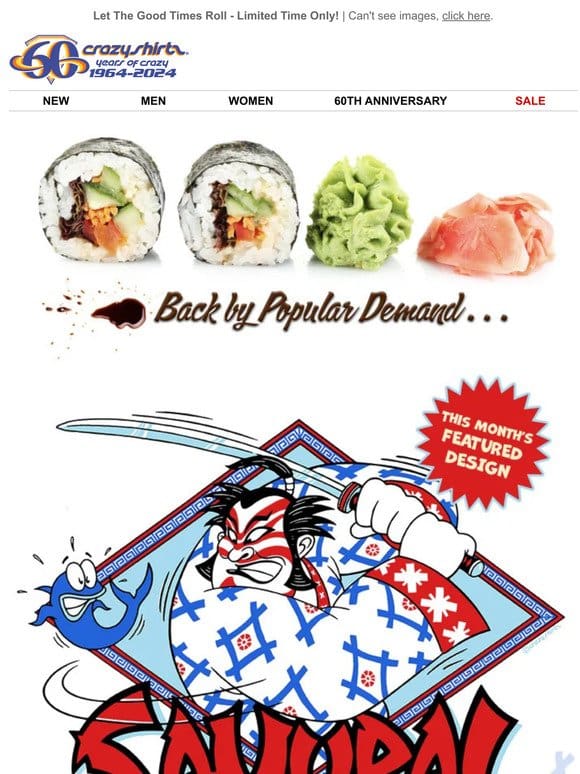 Fresh Catch From The 90’s – Samurai Sushi Bar Is Back!