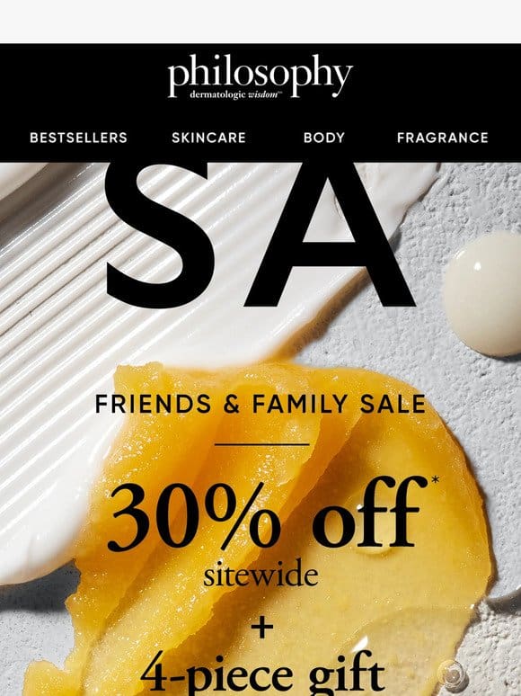 Friends & Family 30% Off Ends Tonight!
