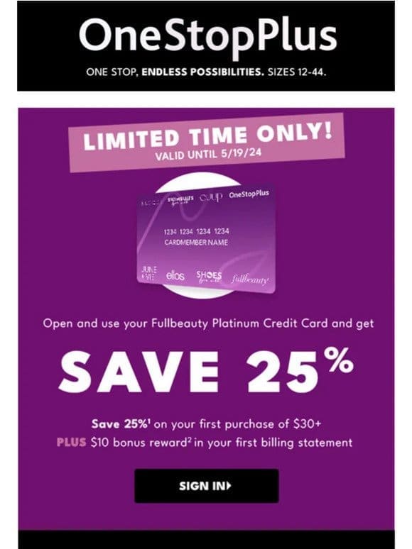 {Fullbeauty Platinum Credit Card Offer} Save even MORE