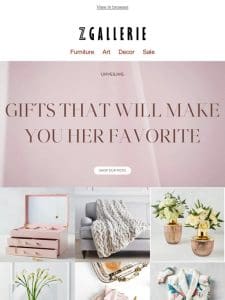GIFTS THAT WILL MAKE YOU HER FAVORITE