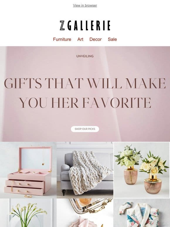 GIFTS THAT WILL MAKE YOU HER FAVORITE