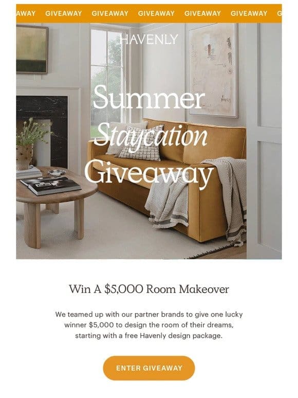 GIVEAWAY: Win a $5，000 Room Makeover