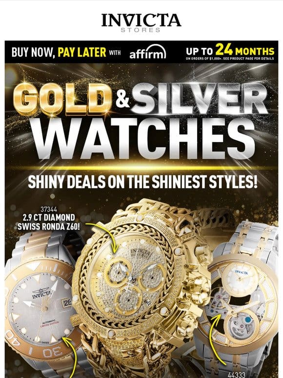 GOLD & SILVER Watches FROM $34 ❗️