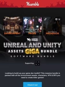 Game devs， a mind-boggling huge asset collection for Unreal & Unity is in reach!