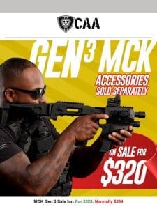 Gen 3 MCK’s For $320， Normally $384， Available In All Colors