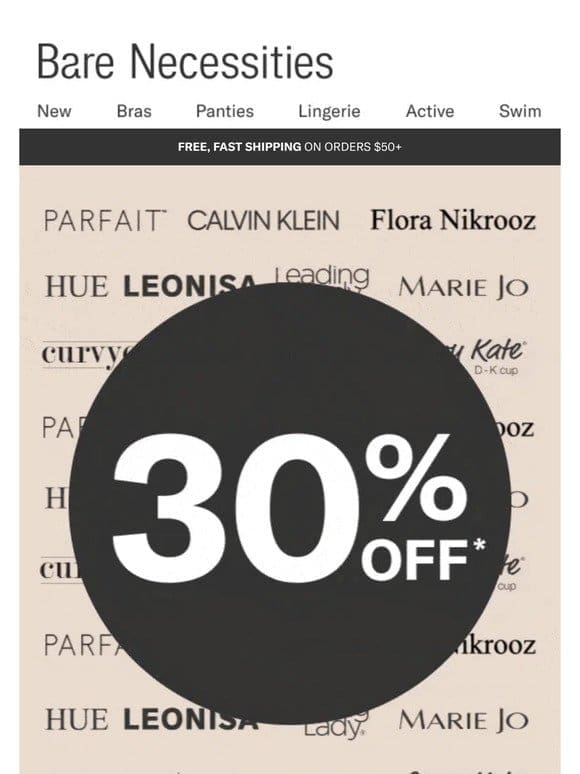 Get 30% Off Select Brands: Is Your Favorite Here?