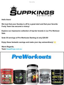 Get Pumped! Best Deals on Pre-Workouts – Prices Start at $29.95!