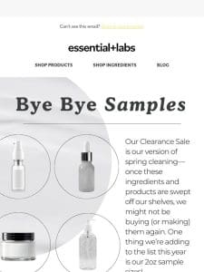 Get Sample Sizes Before They’re Gone… Click to Learn Why We’re Discontinuing!
