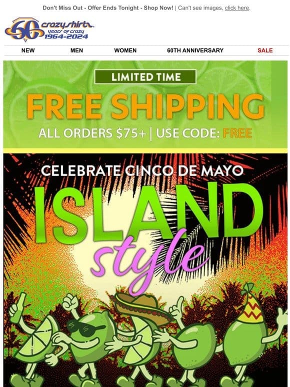 Get The Party Started With FREE Shipping