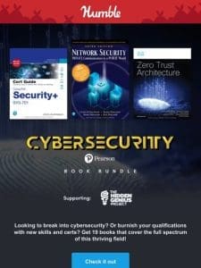 Get cybersecurity credentials + essential skills with this bundle of books!